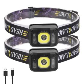 2 Pack Rechargeable Motion Sensor Headlamp