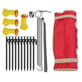 Tent Stake Set Camping Kit with Reflective Ropes