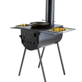 118 inch, Steel Alloy Camping Tent Wood Stove