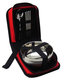 Outdoor Travel Tableware with Red Case