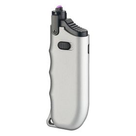 USB Rechargeable Plasma Lighter With Adjustable Neck (Color: Silvery)