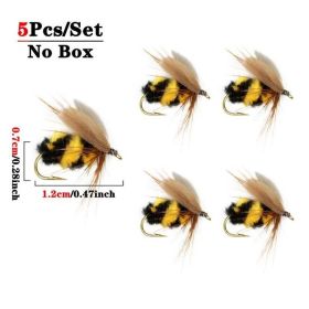 5/10/25pcs Artificial Bumblebee Fly Fishing Lures (size: 5Pcs(No Box))