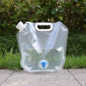 Large Capacity Outdoor Portable Folding Water Storage Bag (Capacity: 10L Transparent Belt Faucet)