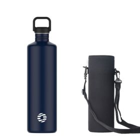 2L Stainless Steel Water Bottle (Color: Blue)