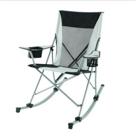 Tension 2 in 1 Mesh Rocking Camp Chair (Color: Gray/Black)