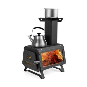 Portable Stove Fire Pit (Type: Style B, Color: black)