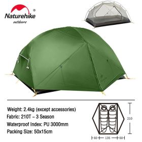 Naturehike Mongar 2 Two Person Backpacking Tent (Color: 210T - Forest Green)