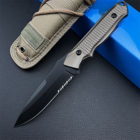 Fixed blade knife EDC Survival Knive (Shape: Half tooth)