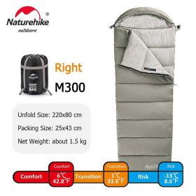 Naturehike Winter Sleeping Bag (Color: Green - M300-Right)