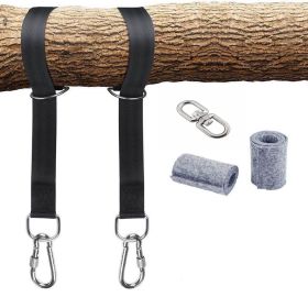 Camping Hammock Straps with Safety Locking (Color: Gray)